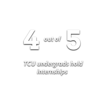 4 out of 5 TCU undergrads hold internships
