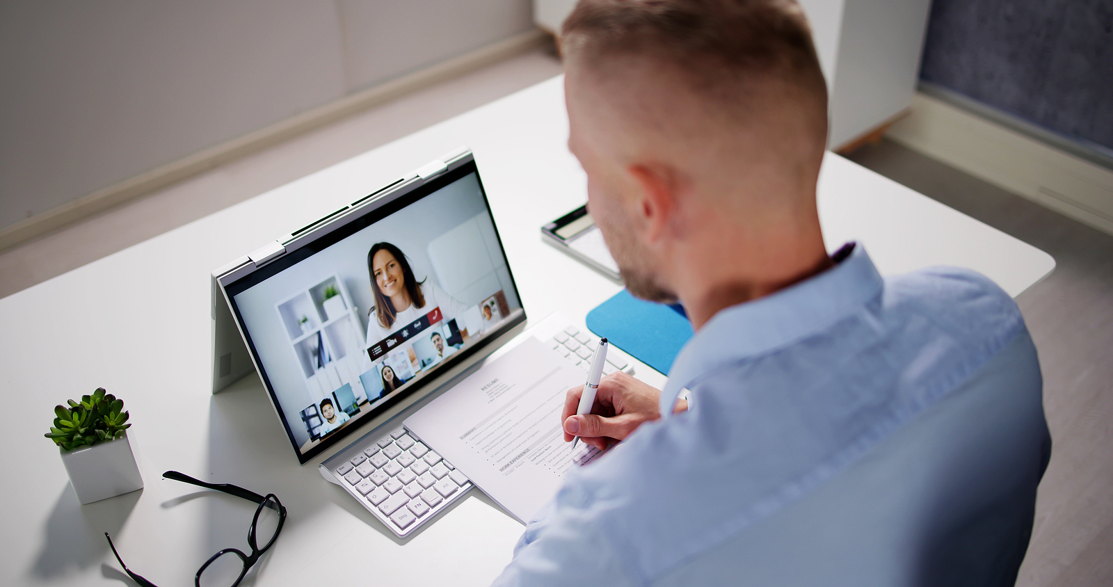 Virtual Job Interview Webcast Using Online Video Conference